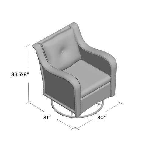 Bayou Breeze Brice Rocking Swivel Patio Chair with Cushions & Reviews